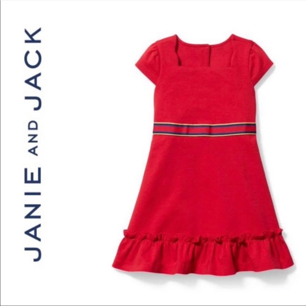 Janie and Jack Red Ruffle Dress